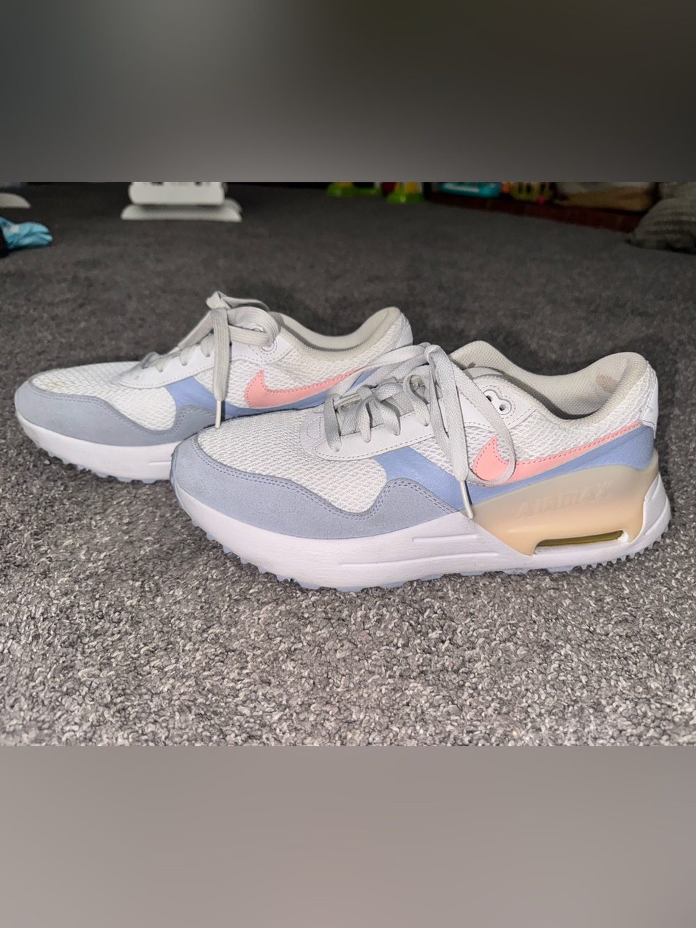 Women’s Nike Air Max SC White Blue Pink Sneakers Size 11